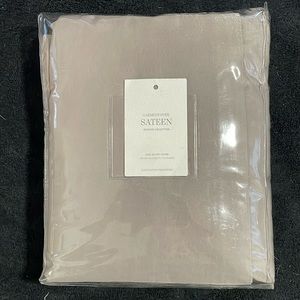 Restoration Hardware GREY KING Garment-Dyed SATEEN DUVET COVER